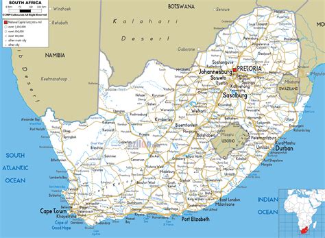cities of south africa map|a map of south africa.